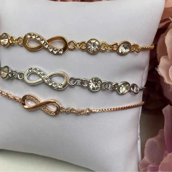 Glam Crystal Infinity Bracelet - Picture 10 of 16